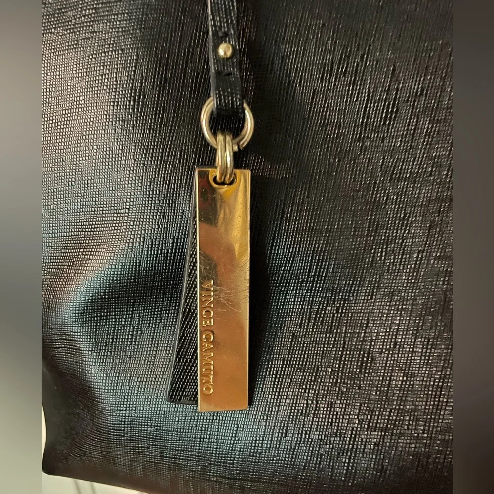 Vince Camuto Black Leather Tote Bag - Picture 3 of 10